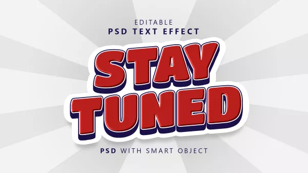 Retro Stay Tuned Text Effect