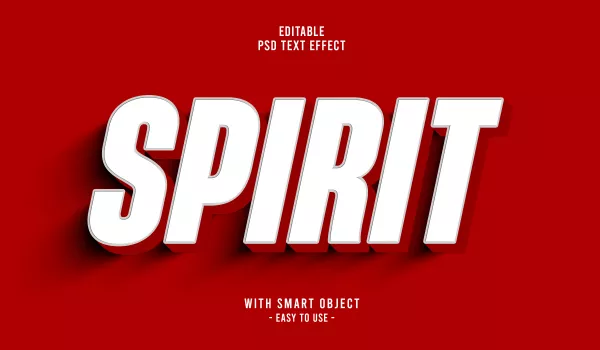 Spirit 3D Editable Text Effect