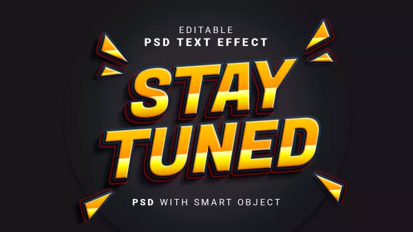Stay Tuned Text Effect