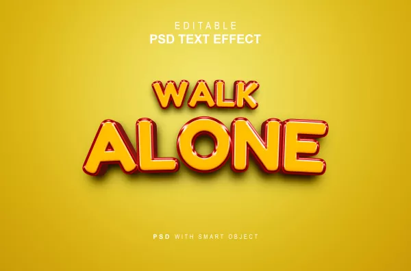 Text Style Effect Walk Alone