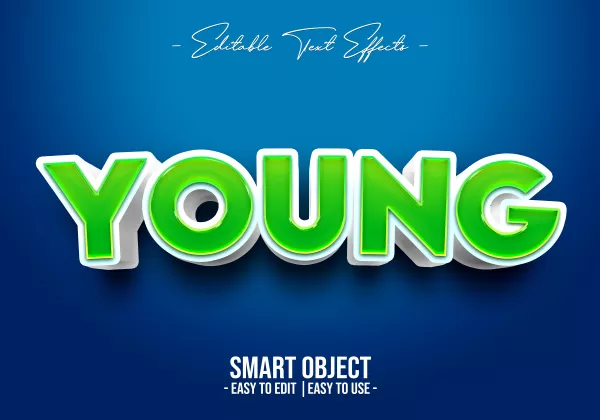 Free Download Young Text Style Effect - GFXLoad