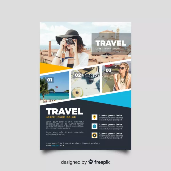 Free Download Travel Flyer Template With Photo - GFXLoad