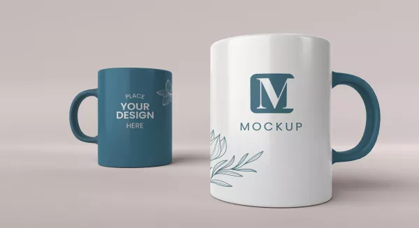 Assortment Minimal Coffee Mugs Mockup