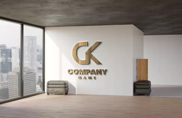 Interior Office Logo Mockup