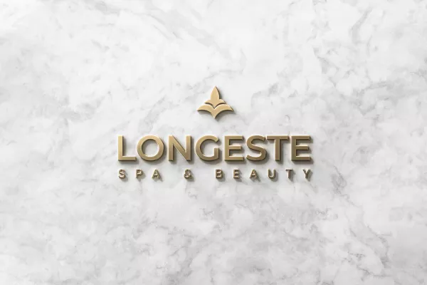 Logo Mockup Front 3D Gold Marble