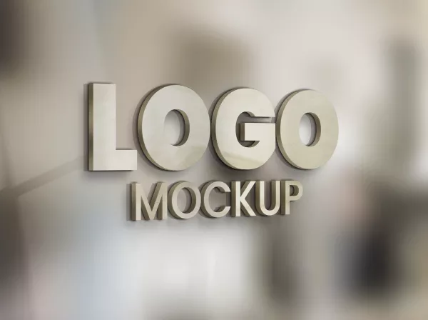 Logo Mockup Panel Office Glass