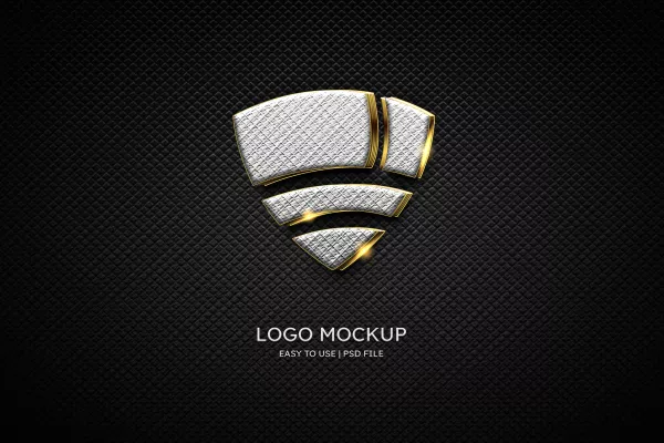 Luxury Logo Mockup Chrome