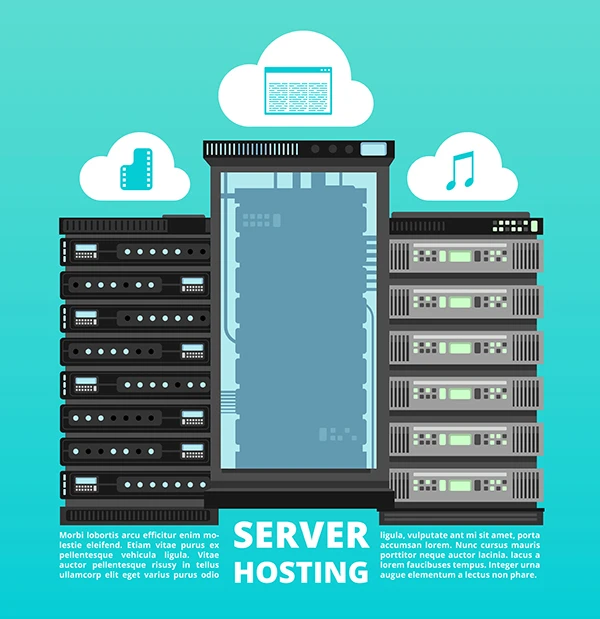 Website Cloud Hosting Digital Data Storage Computer Server Support