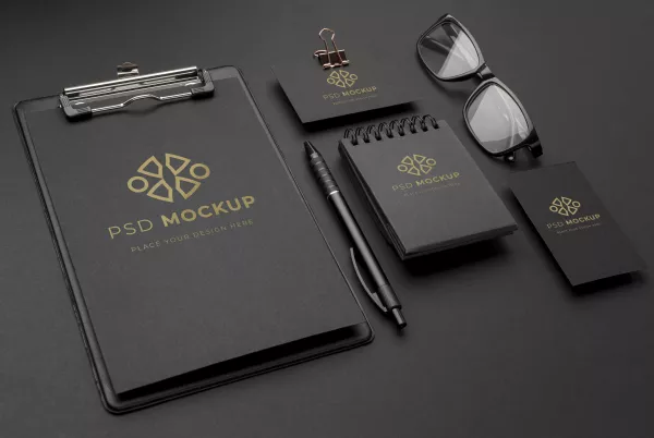 Stationery Dark Copper Mockup