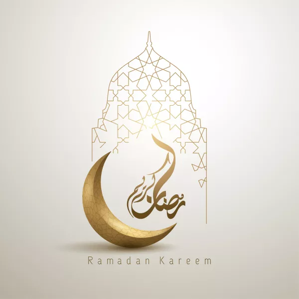 Ramadan Kareem Islamic Design Crescent Moon Mosque