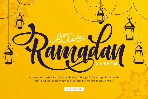 Ramadan Kareem Lettering Background