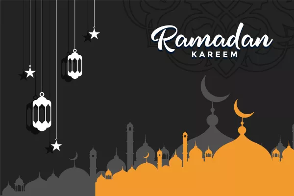 Ramadan Social Media Post Vector Decoration Islamic Religious Festival Eid Ramzan Kareem Mubarak