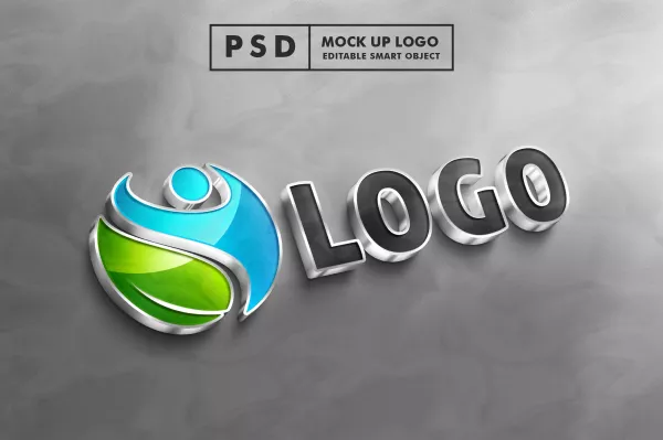 Free Download 3D Realistic Psd Logo Mockup - GFXLoad