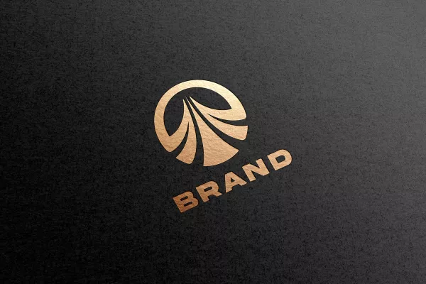 Golden Logo Mockup Black Paper