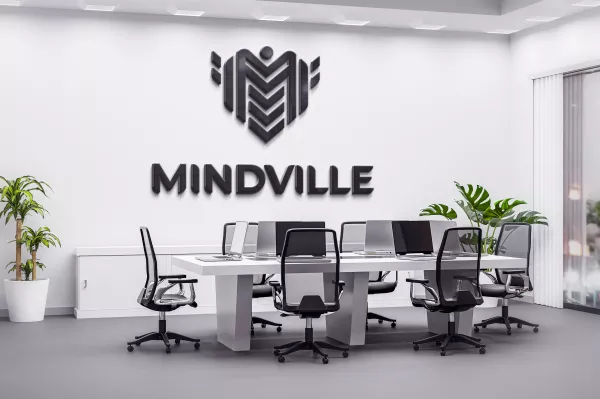 Free Download Logo Mockup Meeting Office Room White Wall - GFXLoad