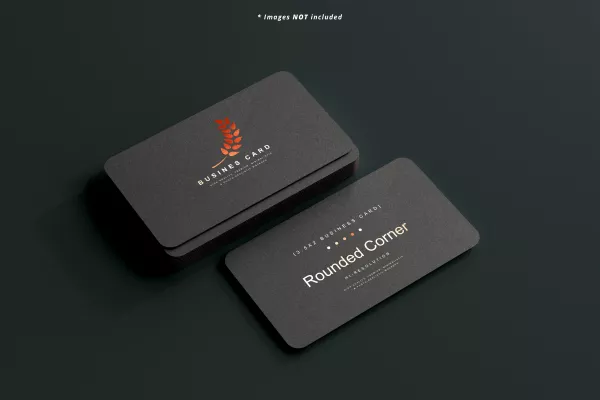 Free Download Rounded Corner Business Card Mockup Scene - GFXLoad