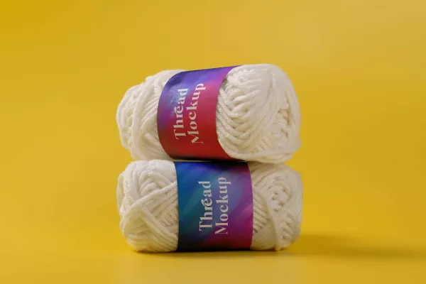 Wool Thread Packaging Mockup
