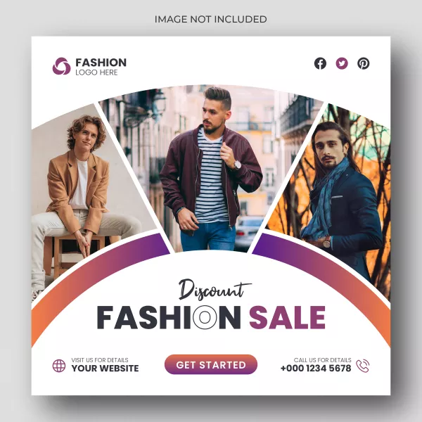 Fashion Sale Social Media Post Web Banner Template