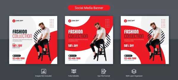 Fashion Social Media Post Banner Template