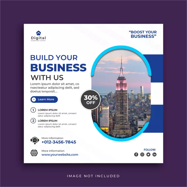Business Promotion Marketing Agency Corporate Social Media Instagram Post Banner Template