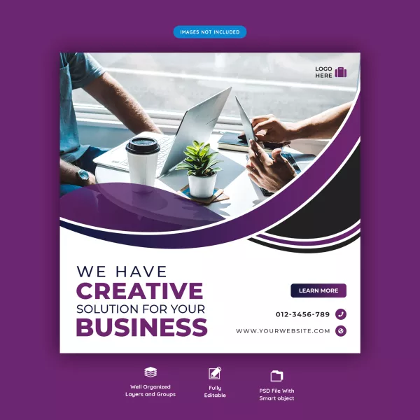 Creative Agency Business Promotion Social Media Post Template