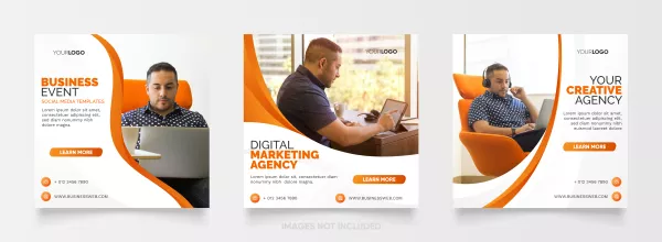 Digital Business Marketing Agency Instagram Post Template