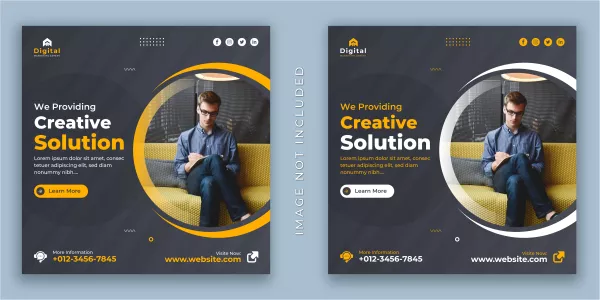 Free Download Digital Marketing Agency Corporate Creative Solution Business Flyer Square Social Media Instagram - GFXLoad