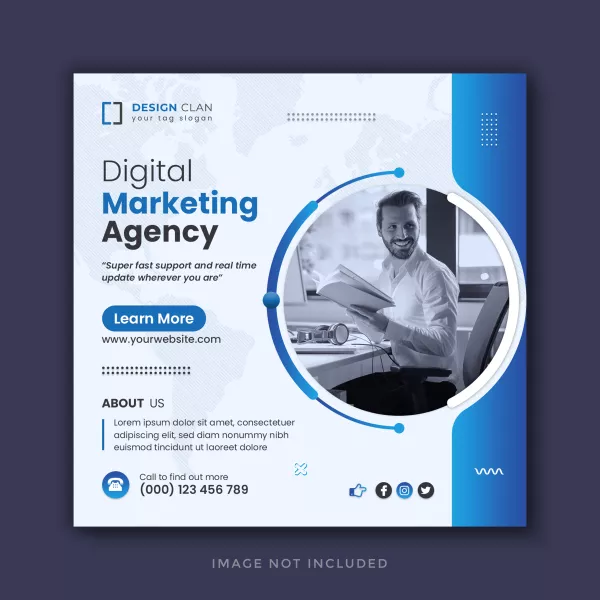 Free Download Digital Marketing Agency Corporate Social Media Instagram Post Template - GFXLoad