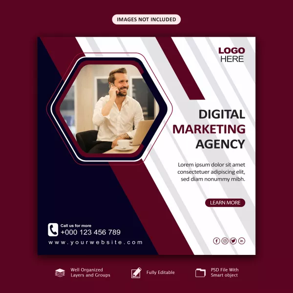 Digital Marketing Agency Corporate Social Media Instagram Post Templates