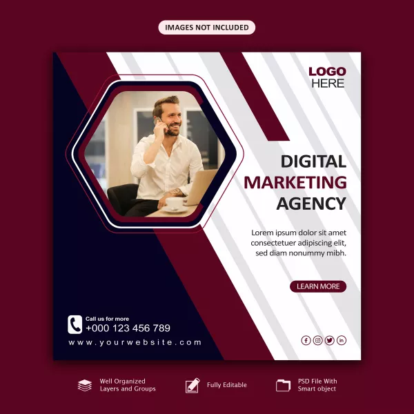 Free Download Digital Marketing Agency Corporate Social Media Instagram Post Templates - GFXLoad