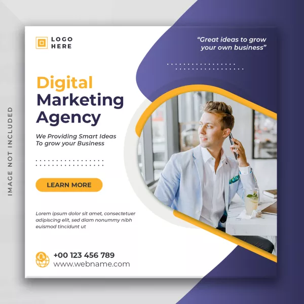 Free Download Digital Marketing Agency Corporate Social Media Post Square Banner Template - GFXLoad