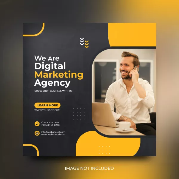 Free Download Digital Marketing Agency Social Media Post Design Template - GFXLoad