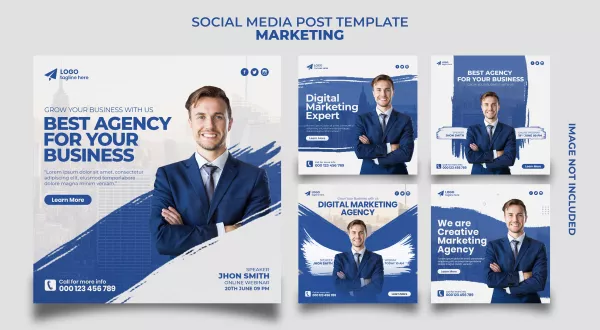 Free Download Digital Marketing Agency Social Media Post Template - GFXLoad