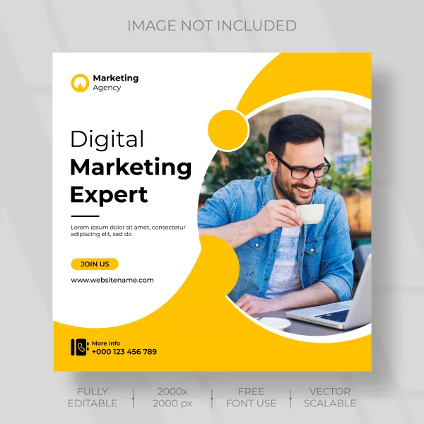 Free Download Digital Marketing Agency Video Reels Story Post Social Media Banner Template Vector Scalable - GFXLoad