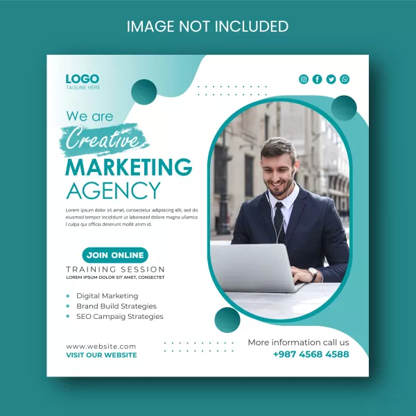Free Download Digital Marketing Agency Webinar Corporate Social Media Post Psd - GFXLoad