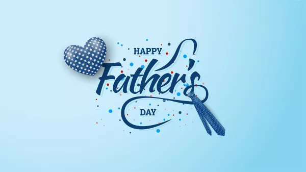 Fathers Day Background With Blue Balloon Tie Illustrations Blue