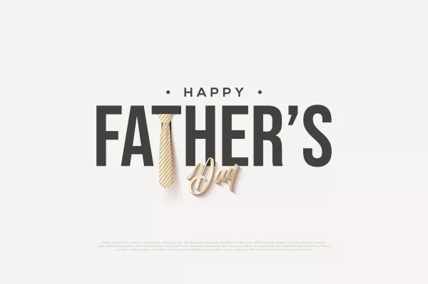 Fathers Day Lettering With Tie Around Letters