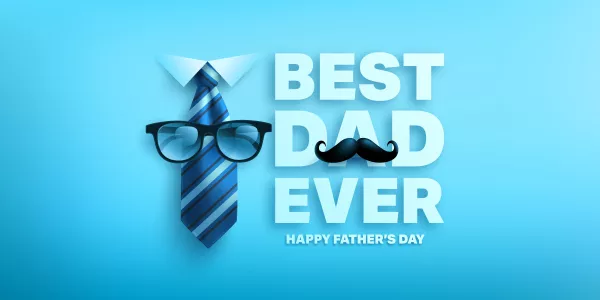 Happy Fathers Day Banner Template With Necktie Glasses Greetings Presents Father S Day