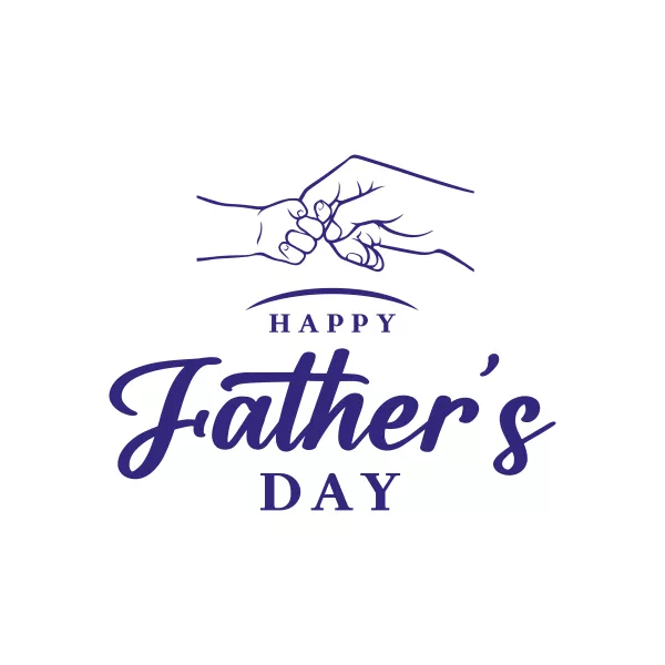 Happy Father S Day Design Hands Holding With Badge Typography