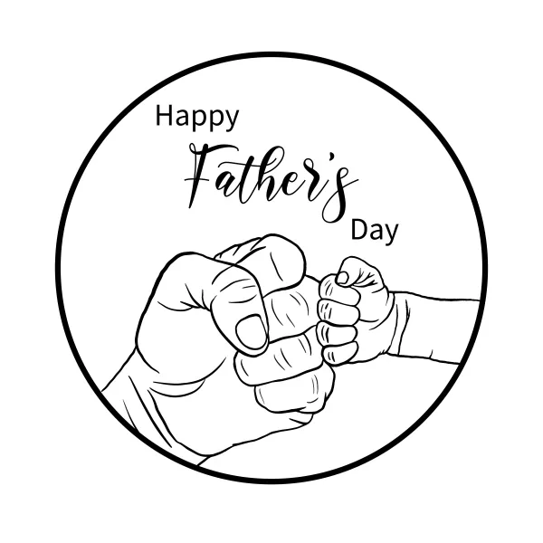 Happy Fathers Day Greetings Black White Background Social Media Design Banner Free Vector
