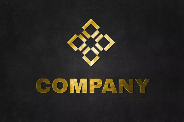 Free Download Emboss Logo Mockup Psd Gold Company With Tag Line Here Text - GFXLoad