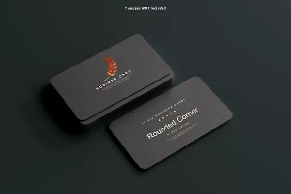 Free Download Rounded Corner Business Card Mockup Scene - GFXLoad