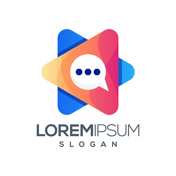 Free Download Icon Chat Colorful Gradient Logo - GFXLoad