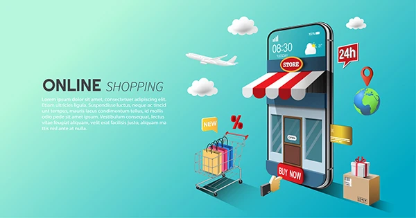 Online Shopping Concept Digital Marketing Website Mobile Application