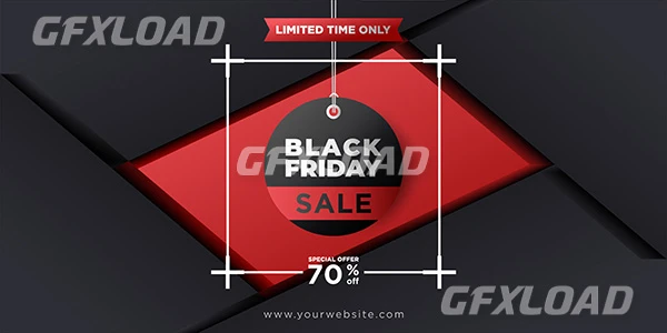 Black Friday Background With Hang Tag