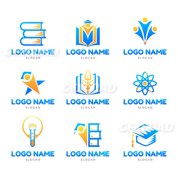 Education Iconic Logo Set Template