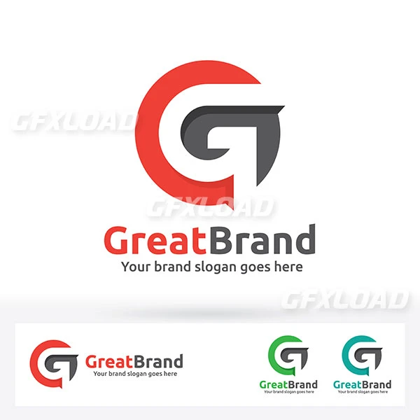 G Letter Brand Logo G Letter Circle With Flat Shadow