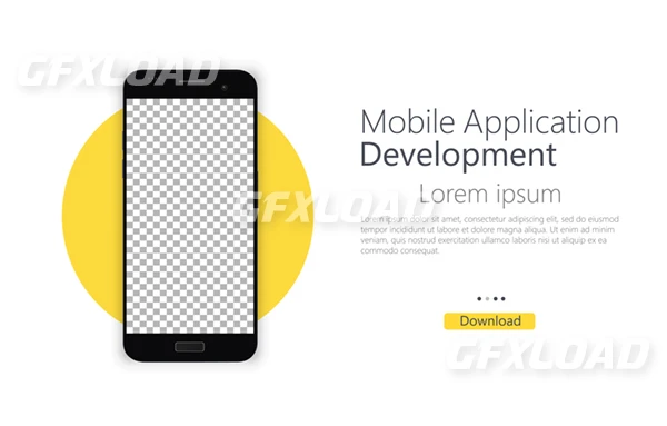 Smartphone Blank Screen Banner Template Application Development