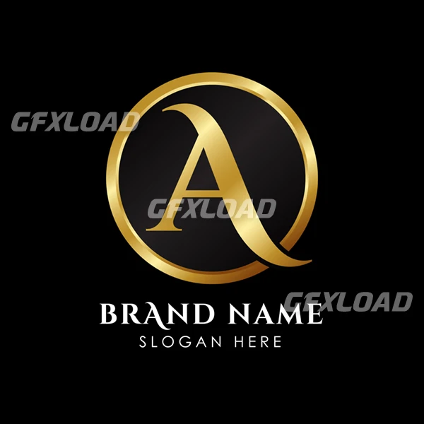 Letter Initial Logo Template Gold Color