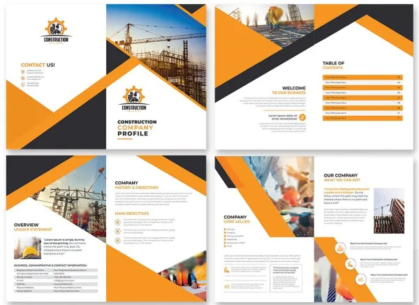 Construction Company Profile Brochure Template